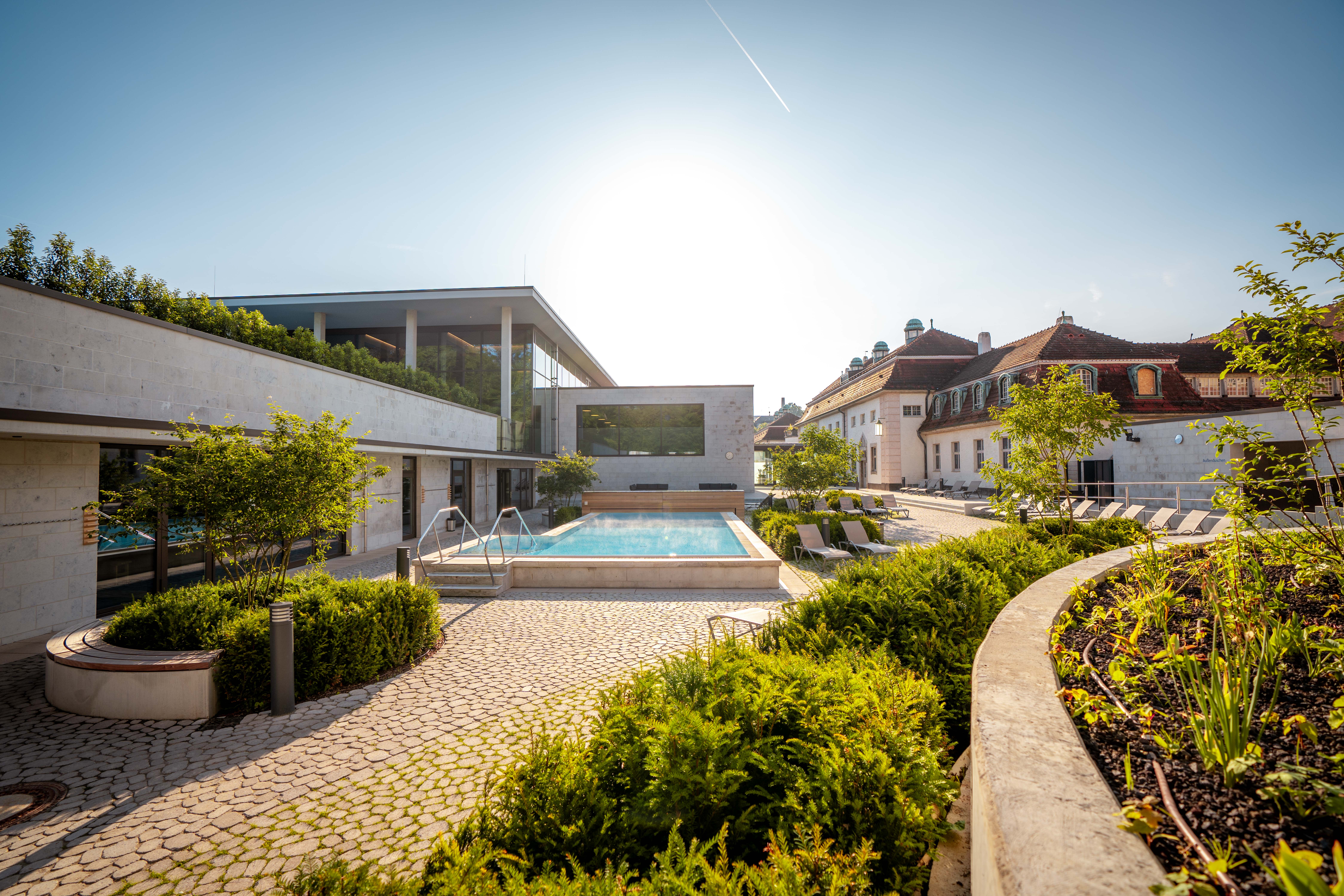 Sprudelhof Therme, the spa gardens and thermal baths in Bad Nauheim